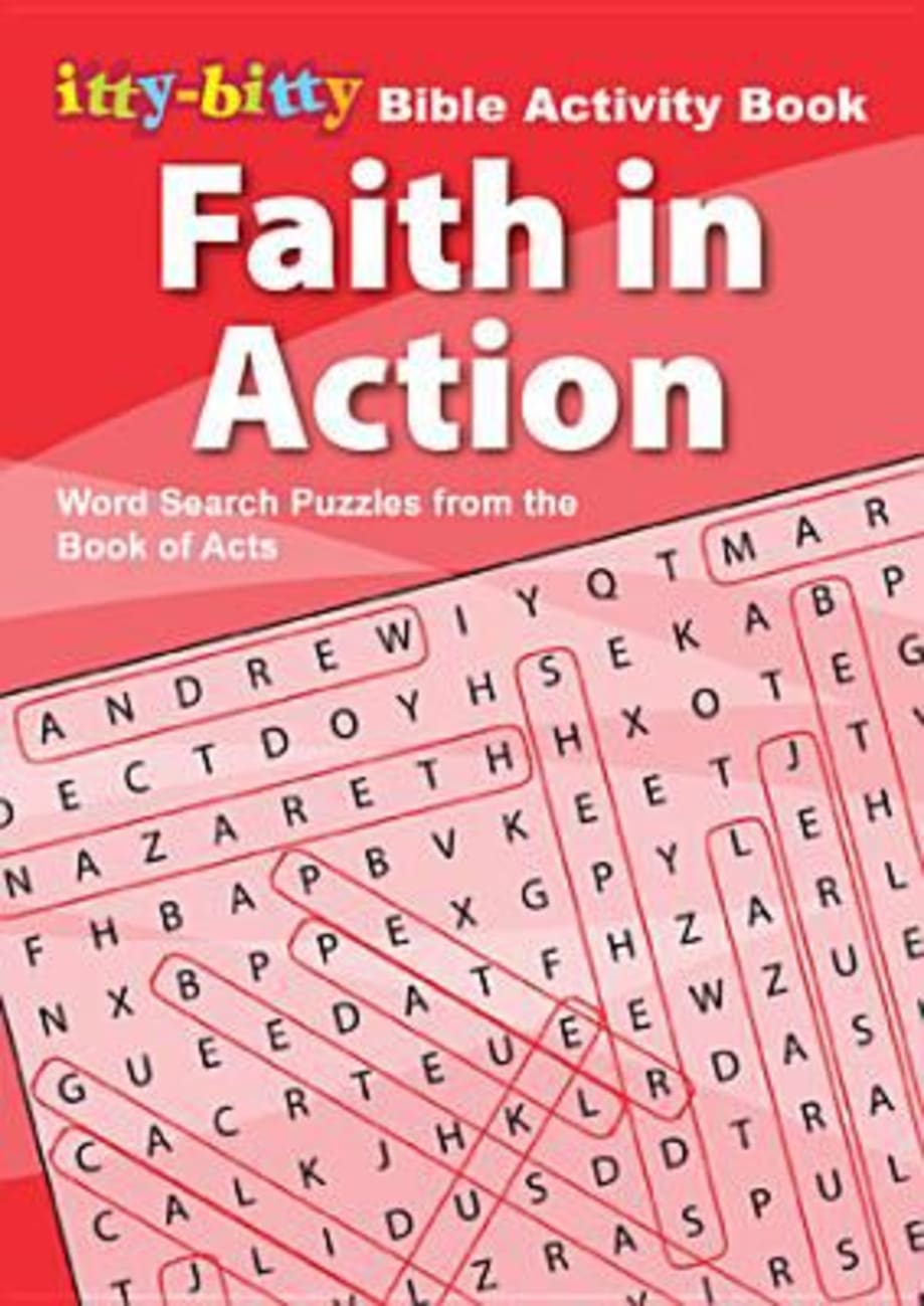 Activity Book Faith in Action Word Search (Itty Bitty Bible Series) Booklet