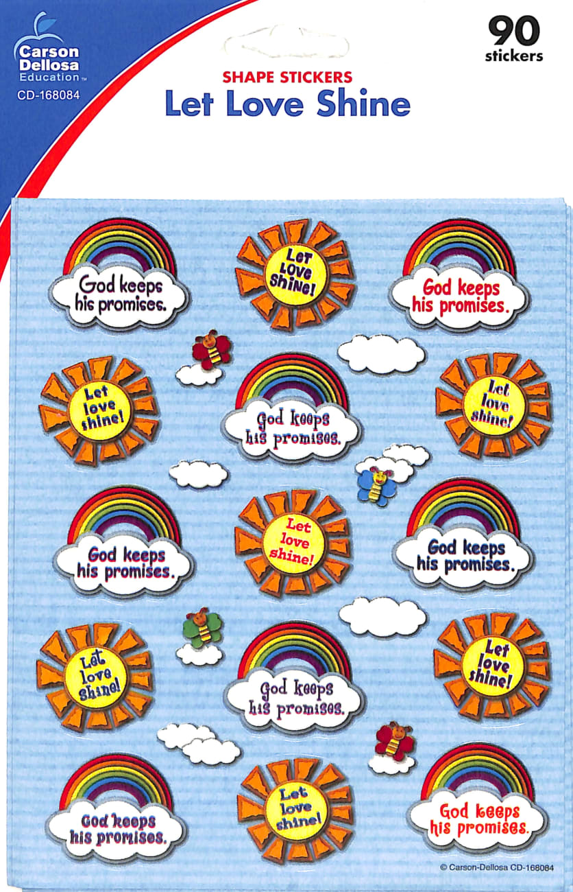 Sticker Pack: Let Love Shine Shape Stickers Novelty