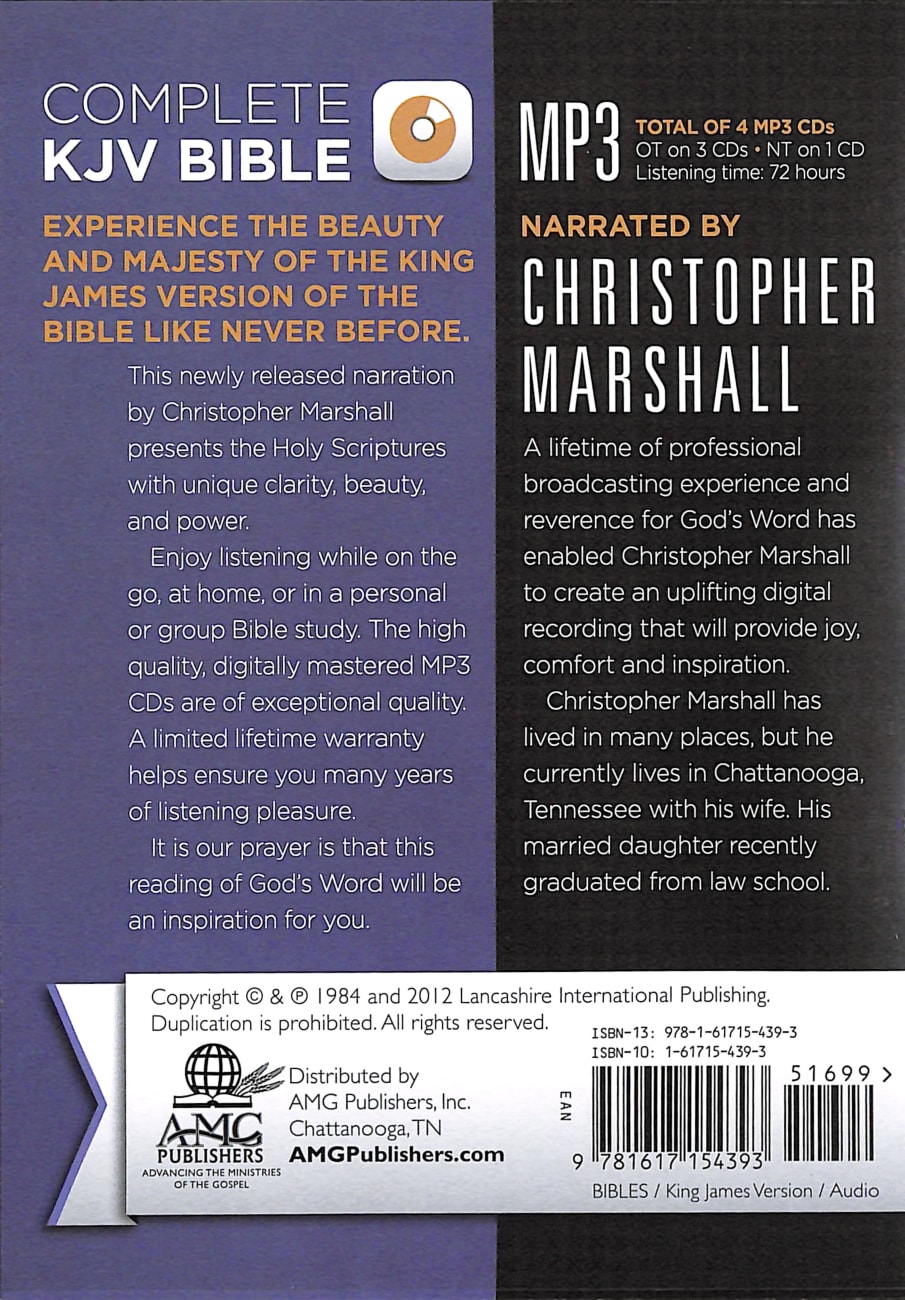 KJV Complete Bible on MP3 CD