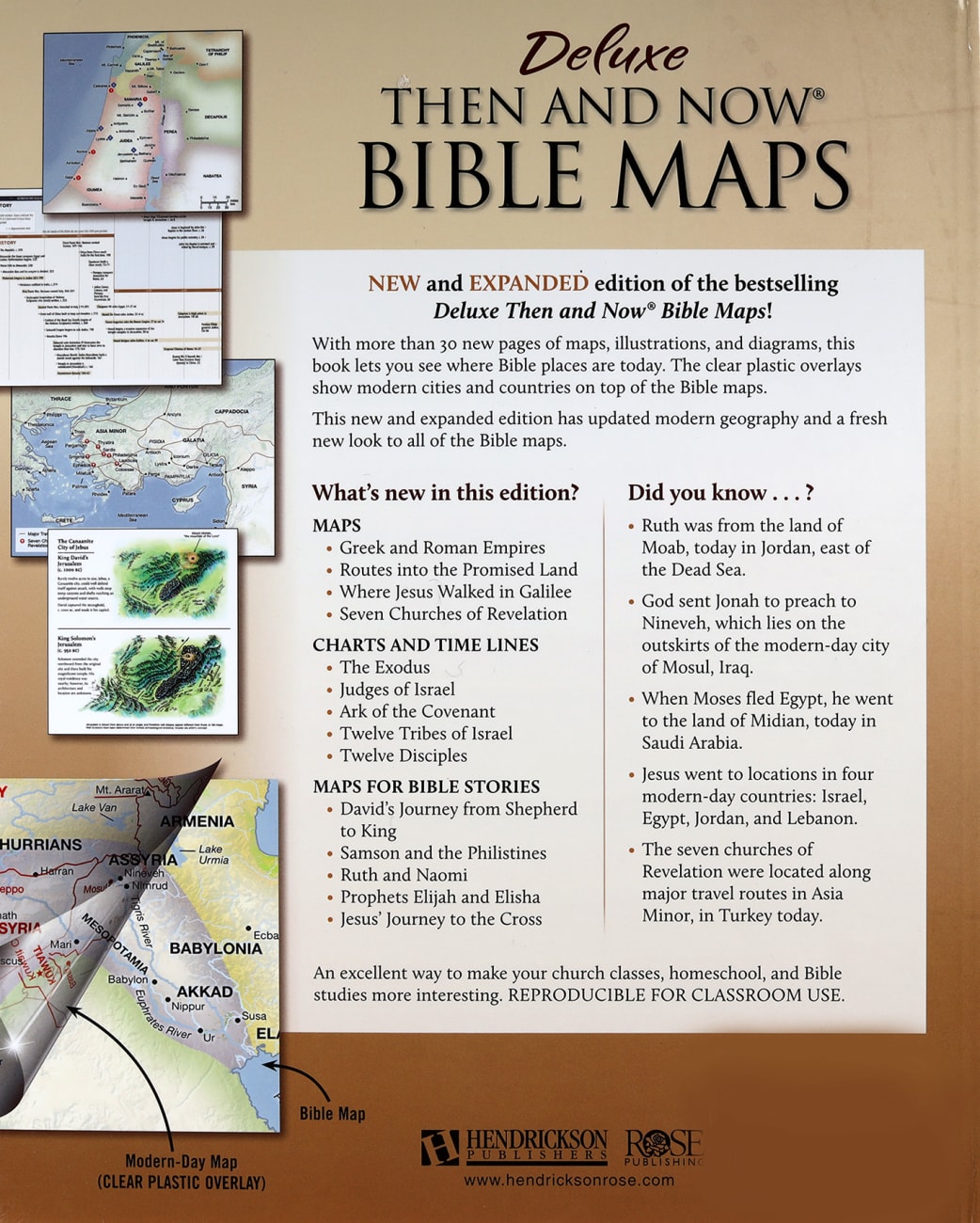 Rose Deluxe Then and Now Bible Maps (New And Expanded 2020 Edition) Hardback