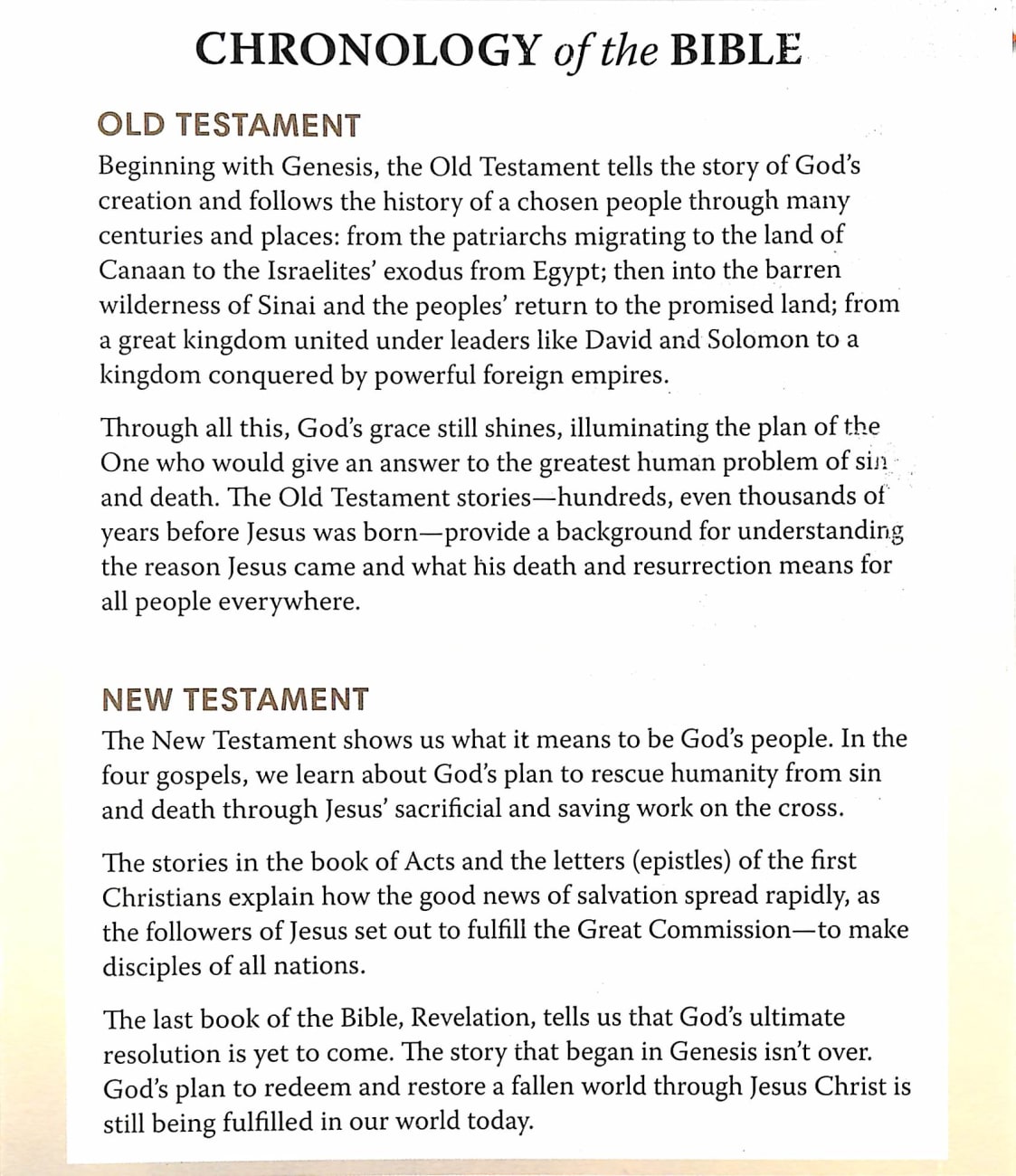 Chronology of the Bible Pamphlet