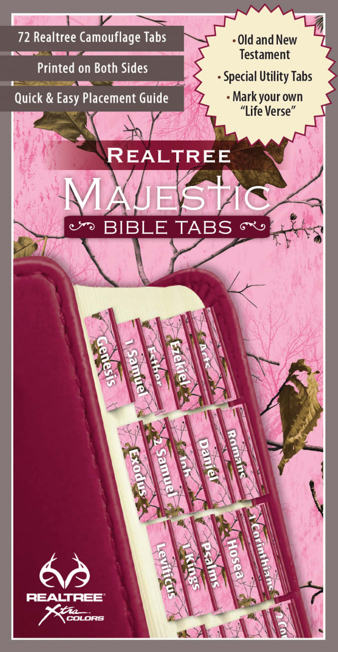 Realtree Bible Tabs Pink Camouflage Stationery