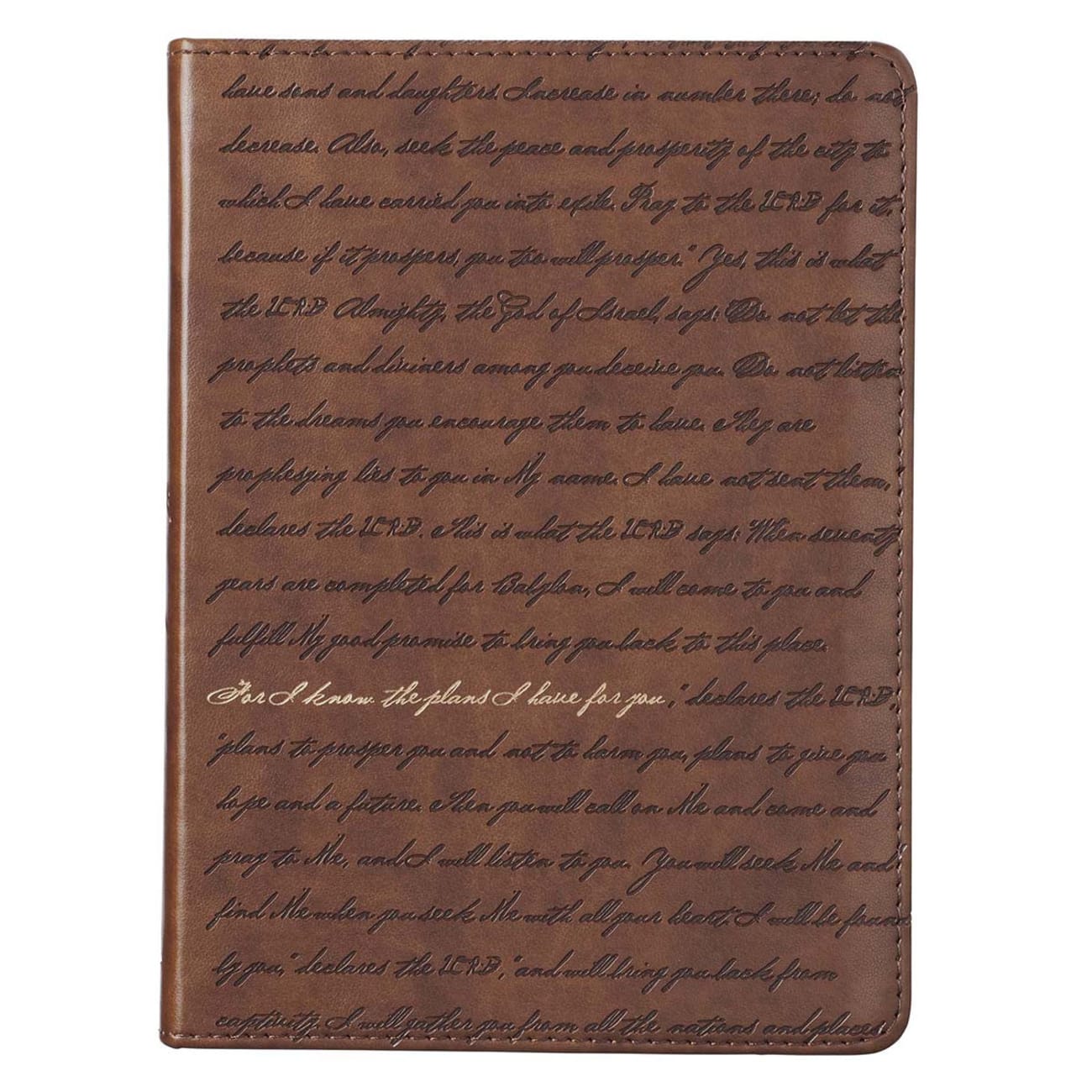 Journal: For I Know the Plans, Brown, Handy-Sized Imitation Leather
