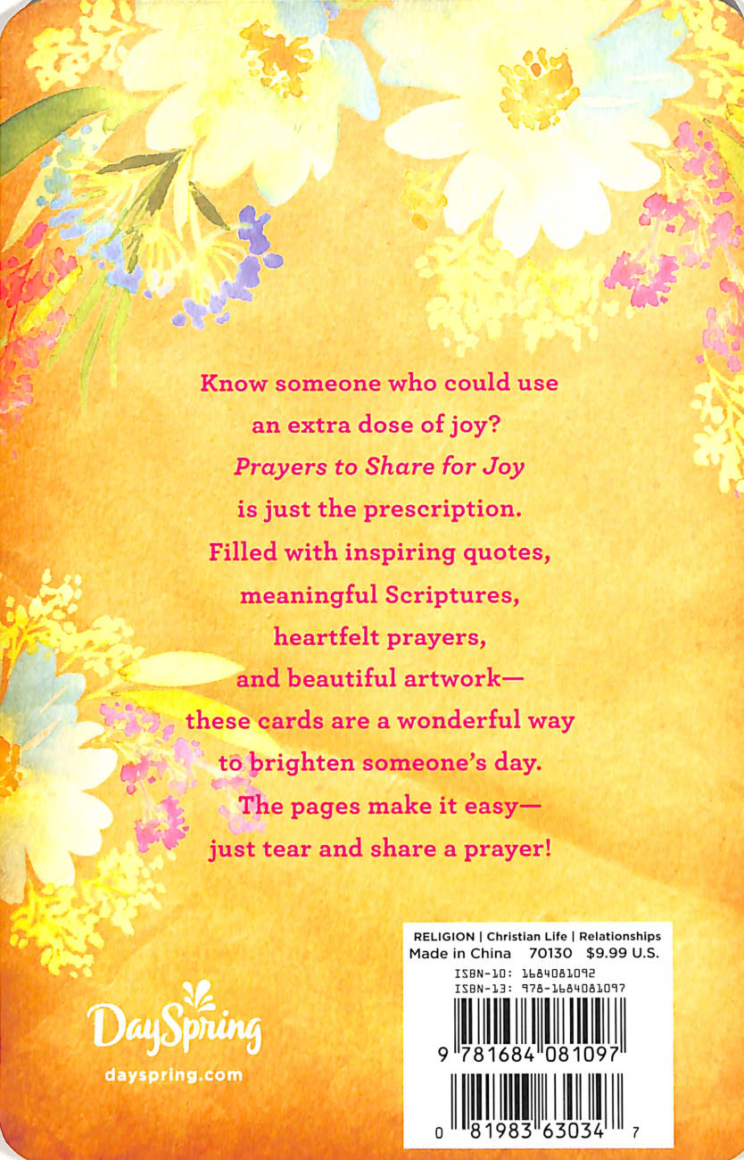 Prayers to Share: 100 Pass-Along Notes For Joy Paperback