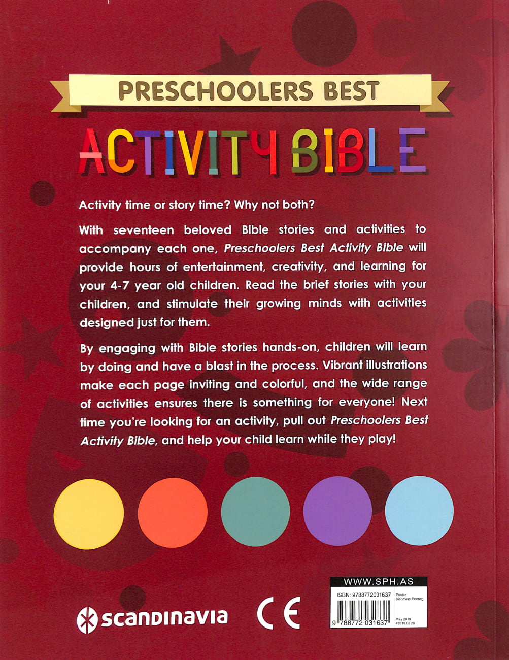 Preschoolers Best Activity Bible (With 4 Pages Of Stickers) Paperback