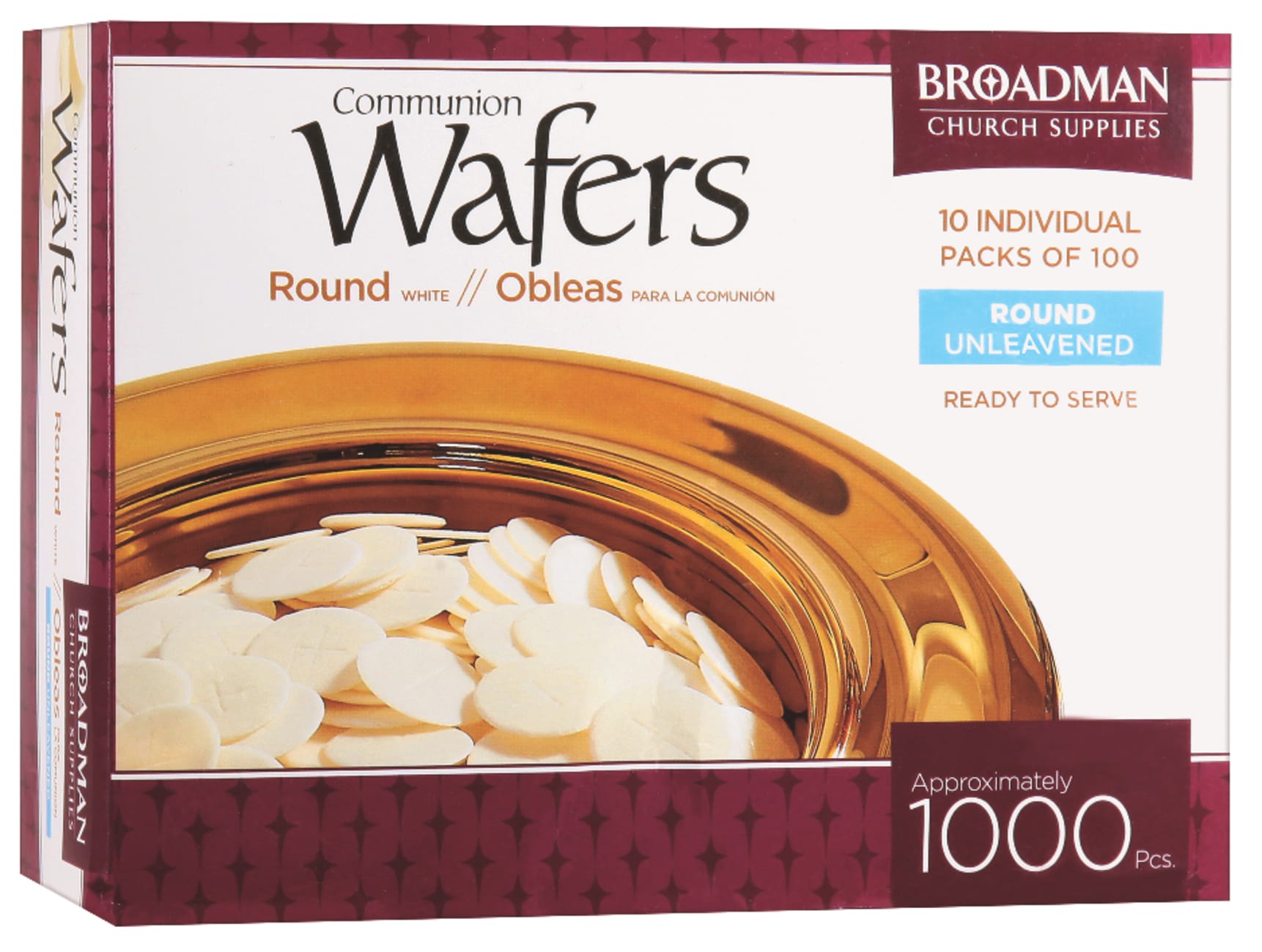 Communion Bread 1000 Wafers 1 1/8" Round | Koorong