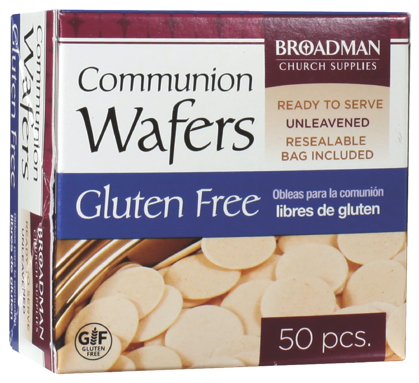 Communion Bread Gluten Free Wafers, 50 Wafers, Re-Sealable Pouch | Koorong