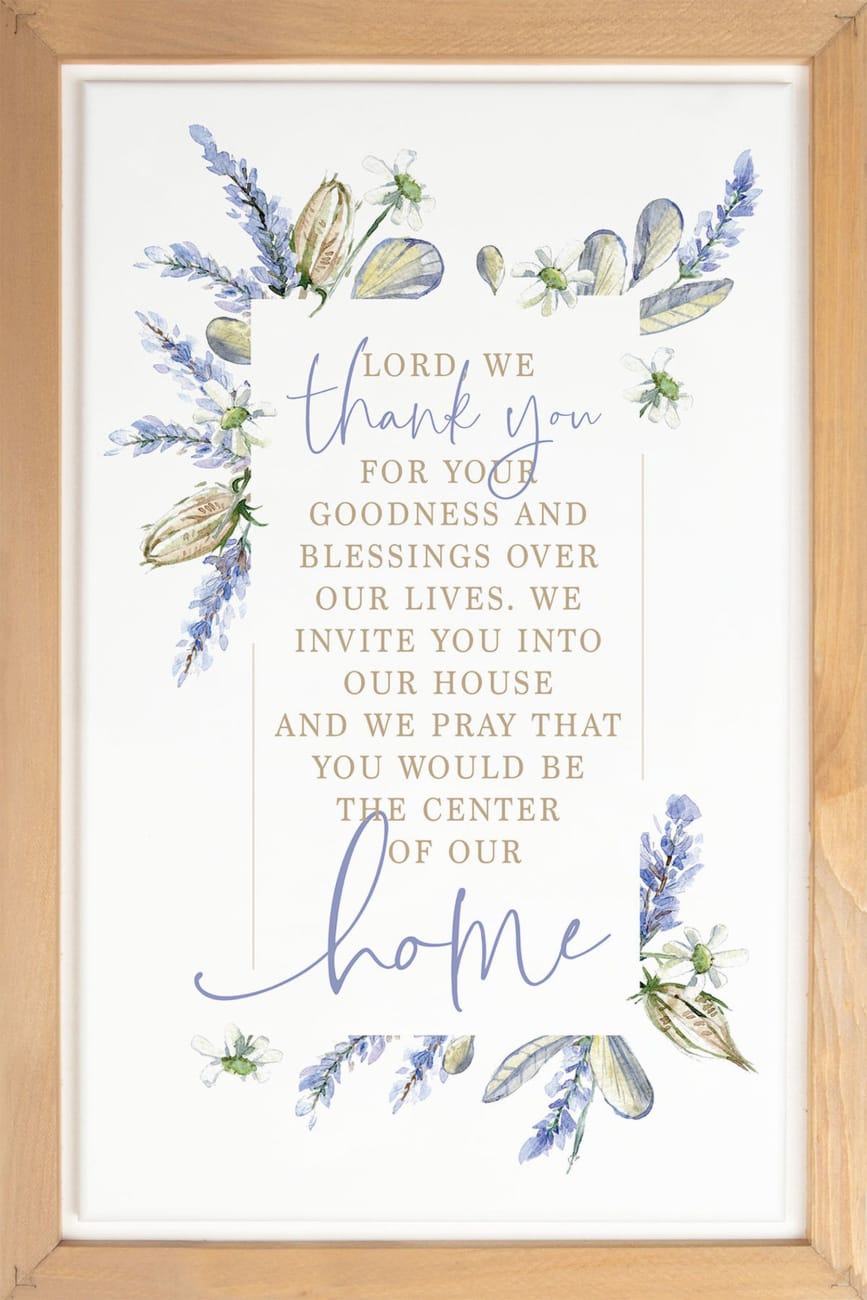 Framed Wall Art: Lord We Thank You...Home, Lavender Sprigs (Mdf/pine) Wall Art