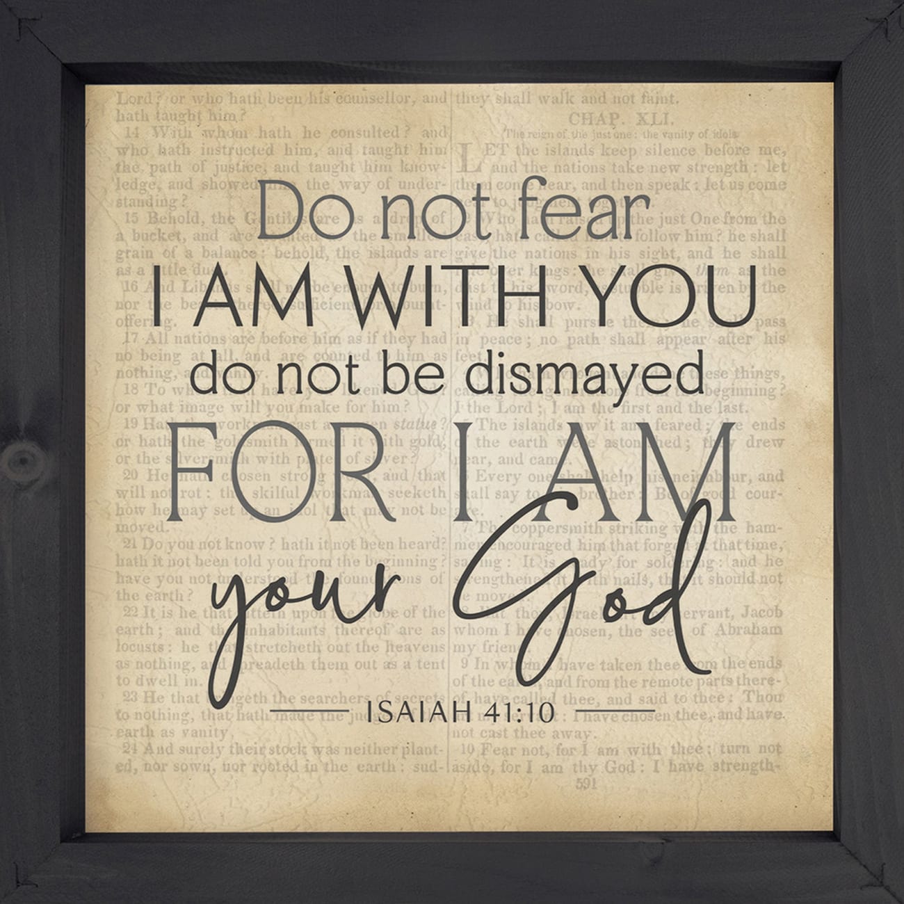 3d Texture Wall Art : I Am With You (Isaiah 41:10) (Mdf/Pine) (Vintage Praise Series) Wall Art