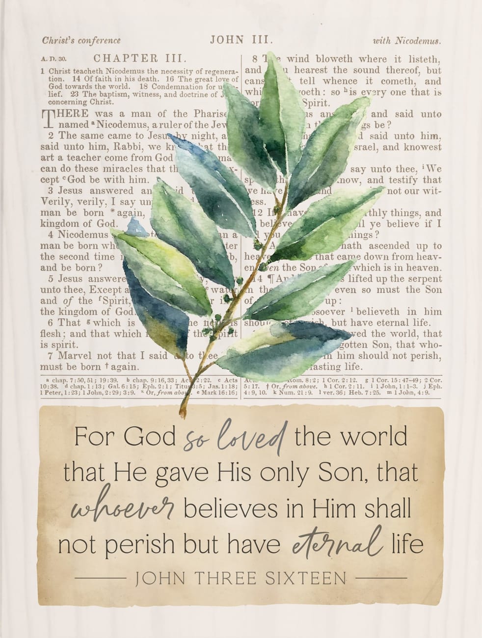 Tabletop Decor : For God So Loved the World (John 3:16) (Pine) (Vintage Praise Series) Homeware