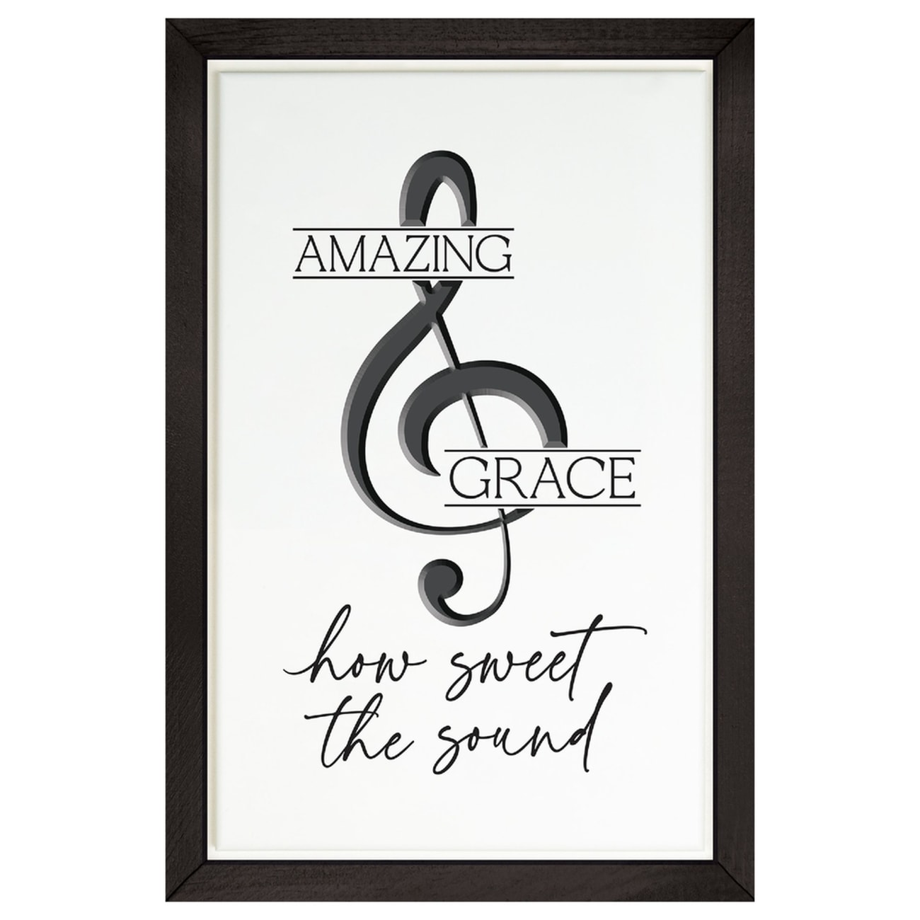 Carved Wall Art: Amazing Grace, Carved Musical Note (Mdf/pine) Wall Art