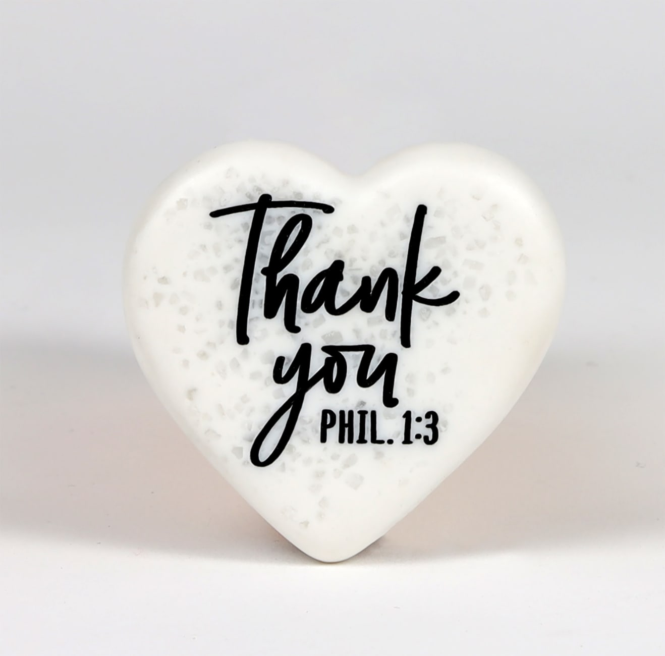 Stone Heart Plaque: Thank You Engraved (Phil 1:3) Homeware