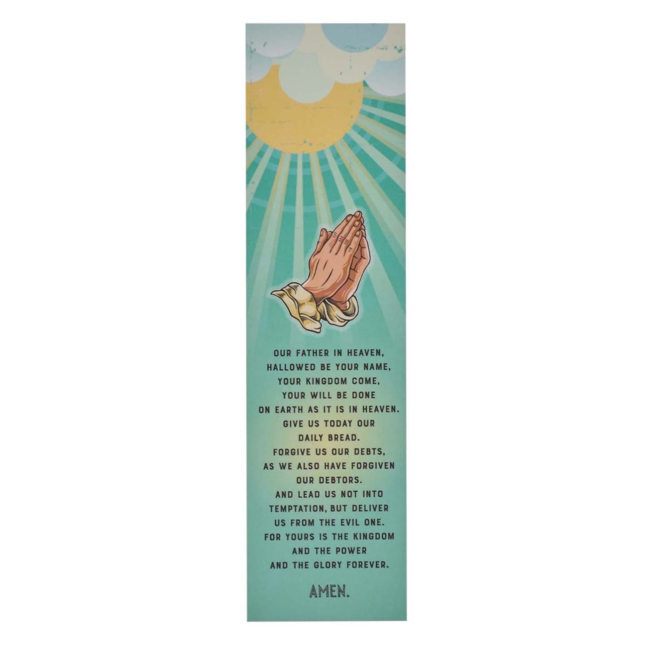 Bookmark: Lord's Prayer, Teal/Turquoise (10 Pack) Stationery