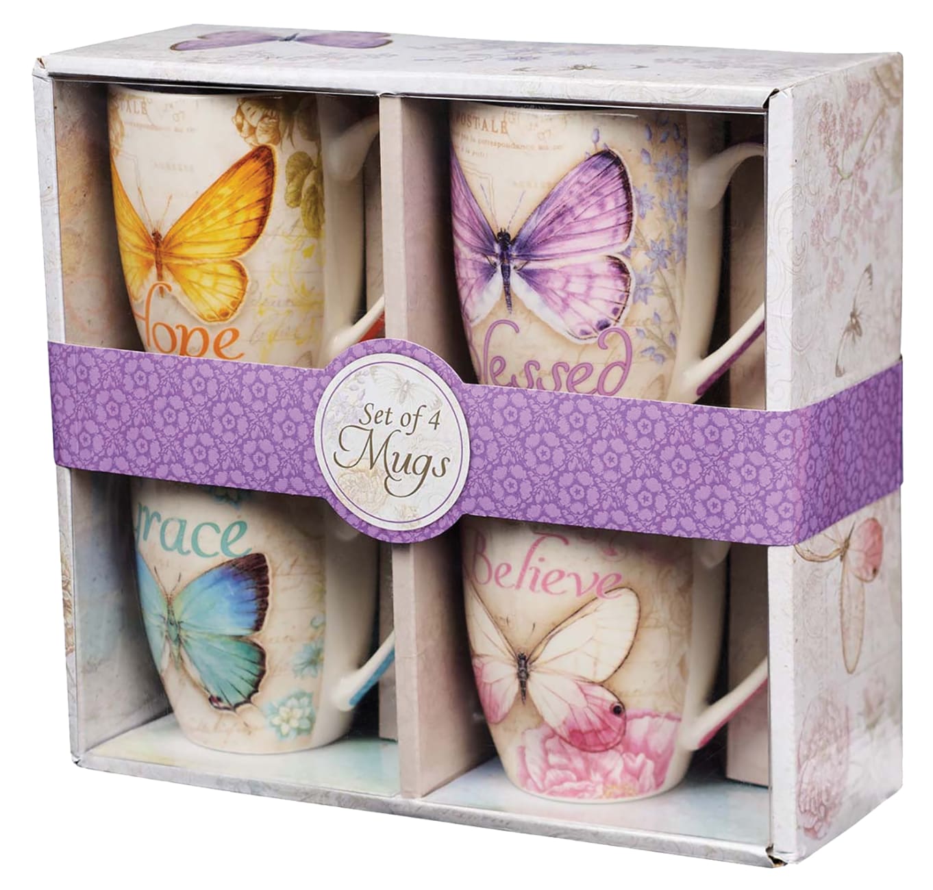 Ceramic Mugs (Set Of 4) 355ml Koorong