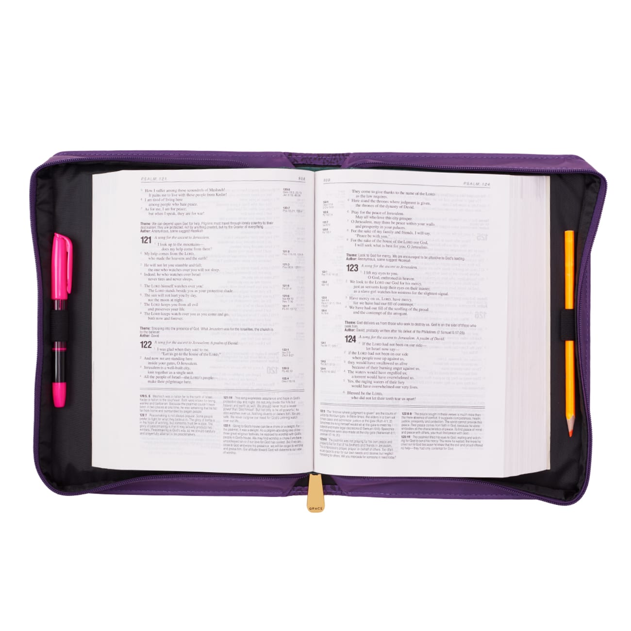 Bible Cover I Can Do All This Phil 4: 13, Large, Purple Floral Bible Cover