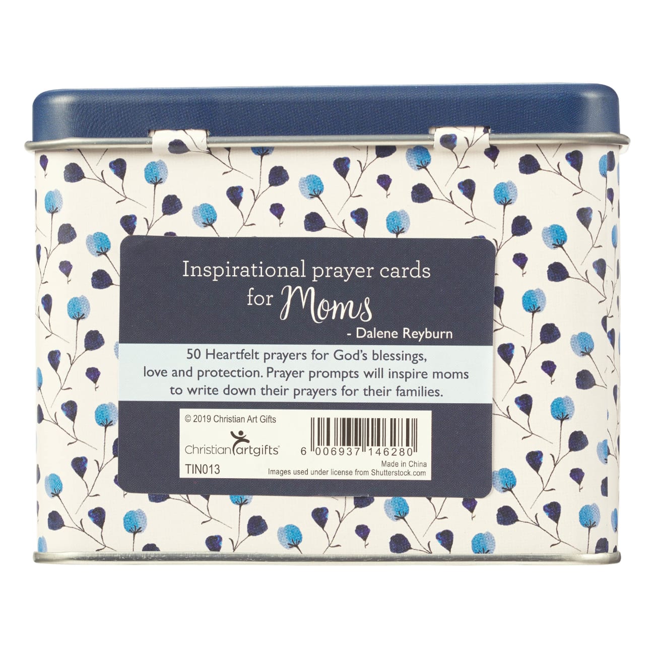 Prayer Cards in Tin Box: Prayers For a Mom's Heart, Blue Floral Homeware