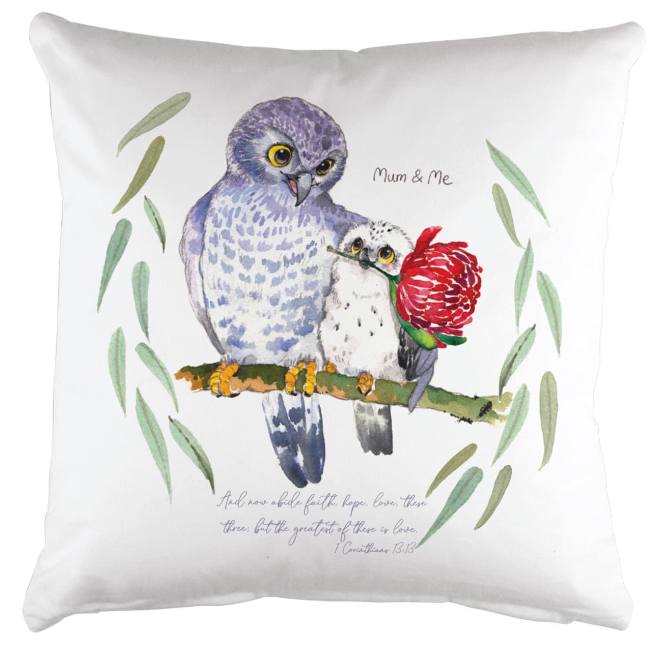 Pillow Organic White (Aco Certified Organic Cotton) (And Now Abide 1 Cor 13: 12) (Australiana Products Series) Homeware