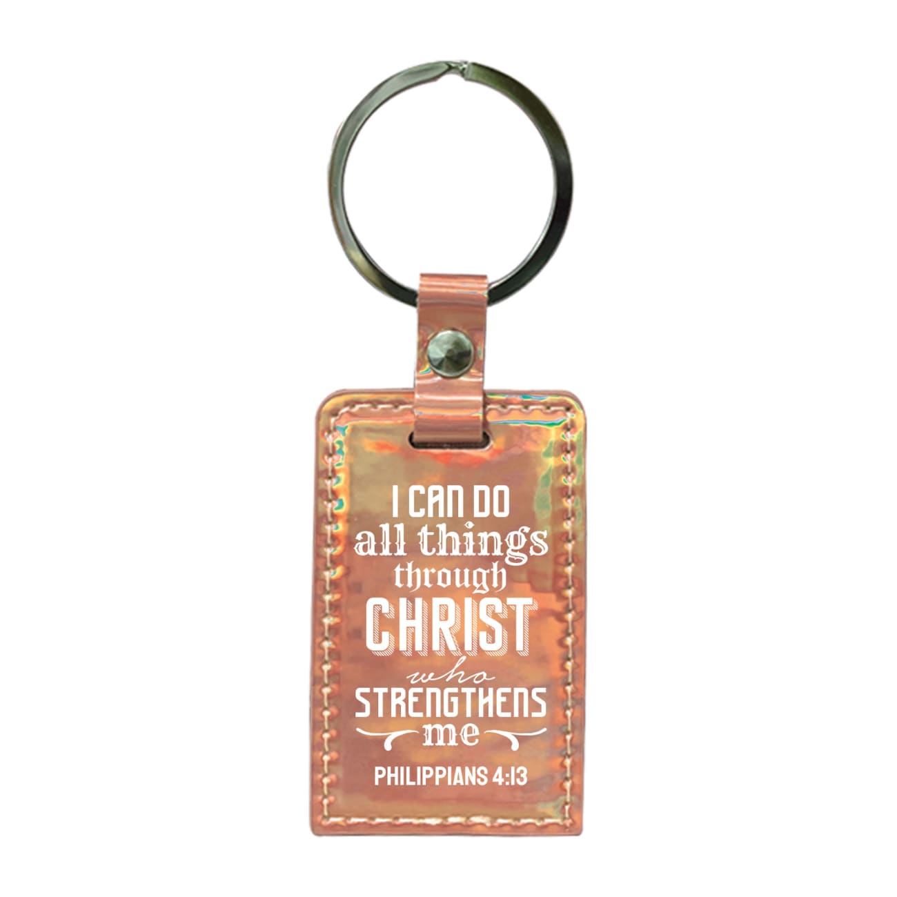 Iridescent Keyring: I Can Do All Things Through Christ, Philippians 4:13 Jewellery