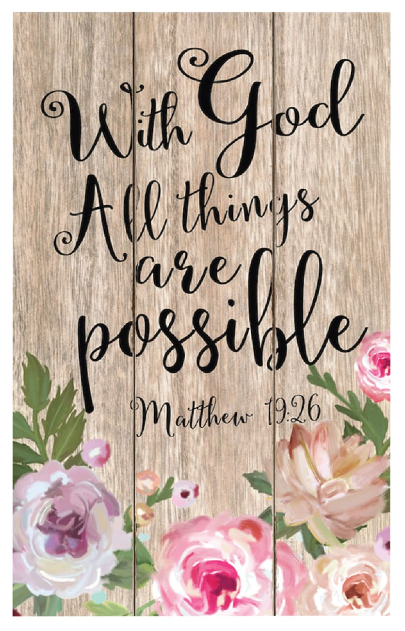 Mdf Wall Art: With God All Things Are Possible (Matthew 19:26) Wall Art