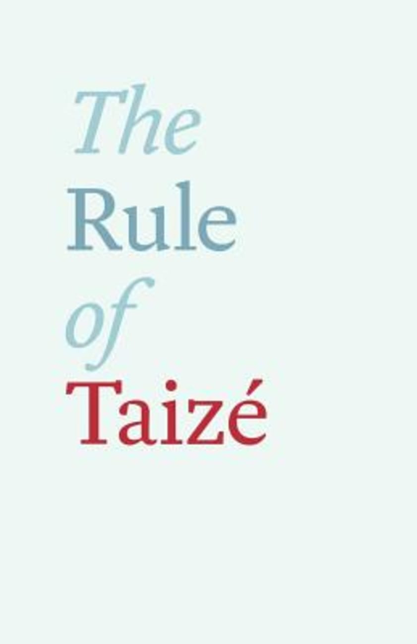 The Rule of Taize (English Edition) Paperback