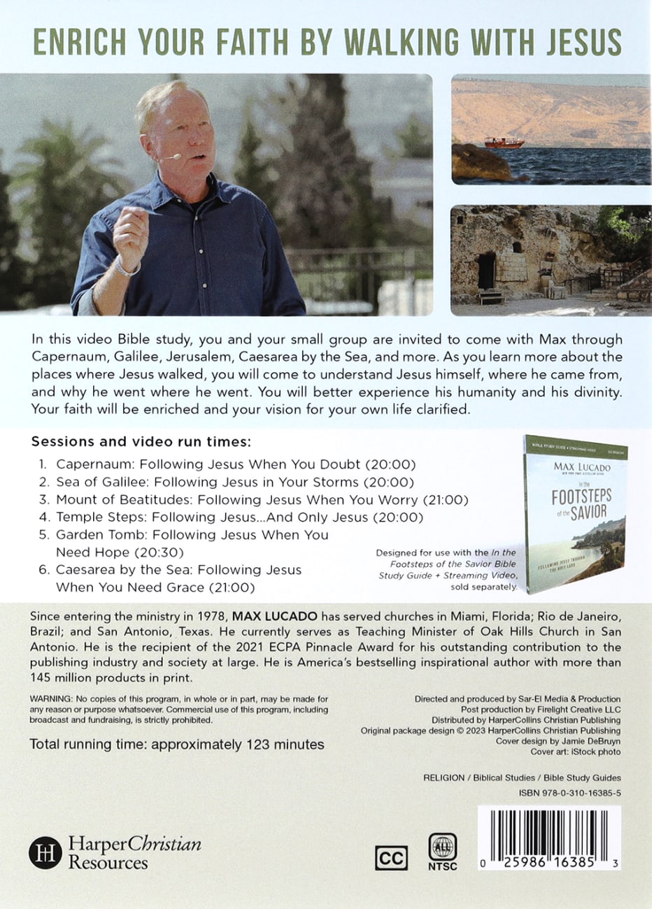 In the Footsteps of the Savior: Following Jesus Through the Holy Land (Video Study) DVD