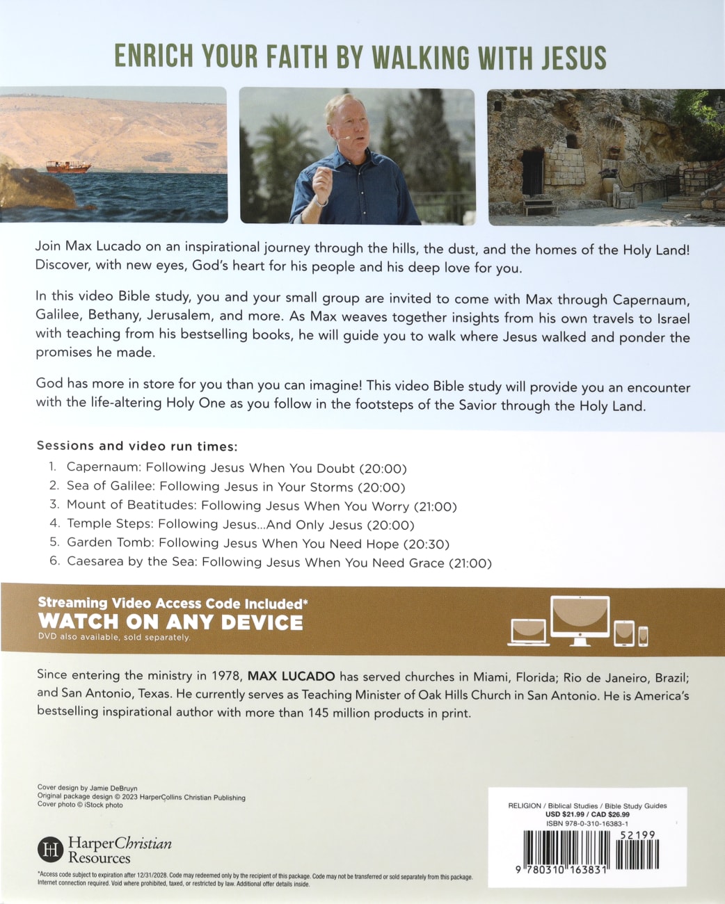In the Footsteps of the Savior: Following Jesus Through the Holy Land (Study Guide With Dvd) Pack/Kit