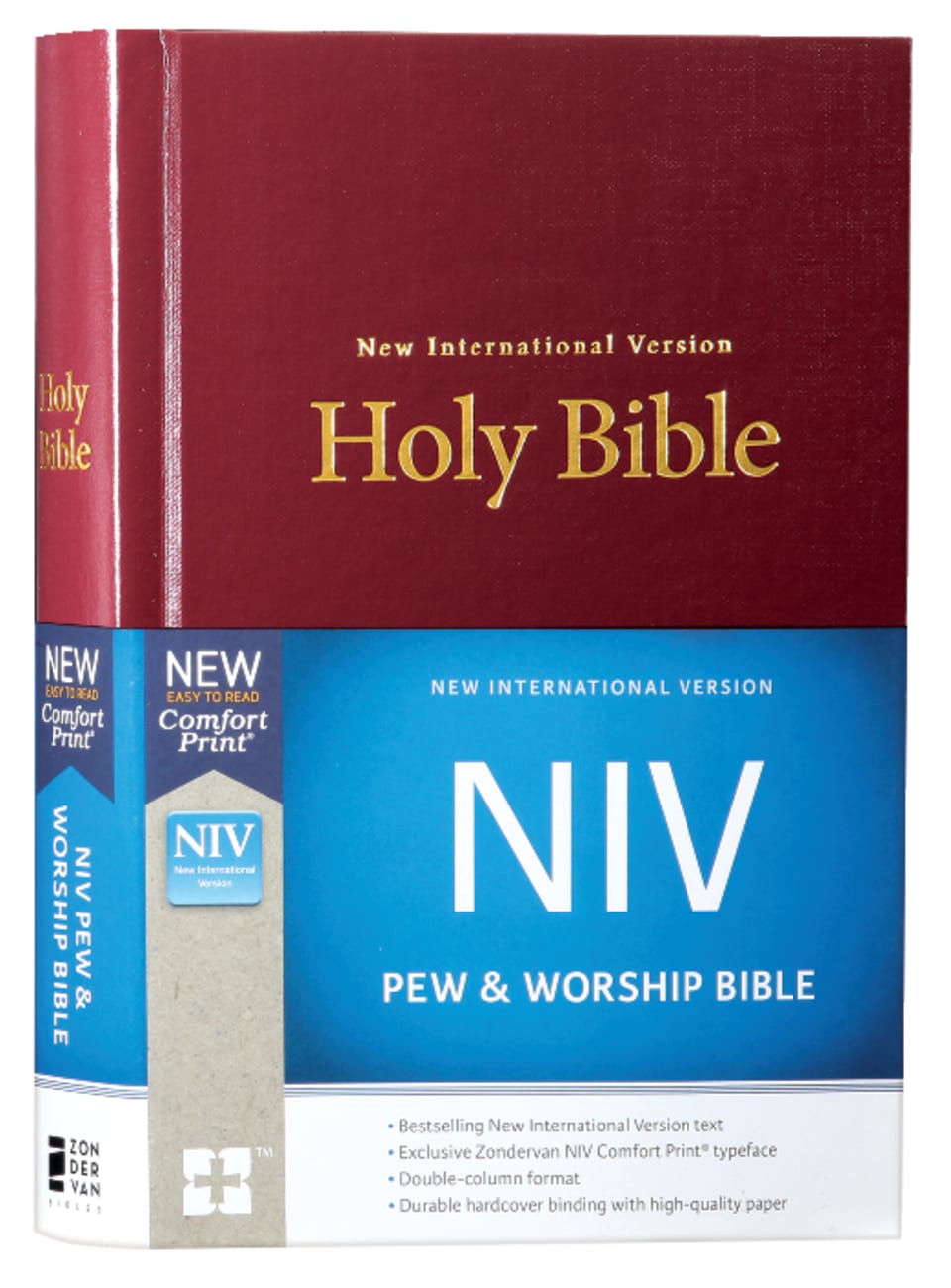 NIV Pew and Worship Bible Burgundy (Black Letter Edition) Hardback