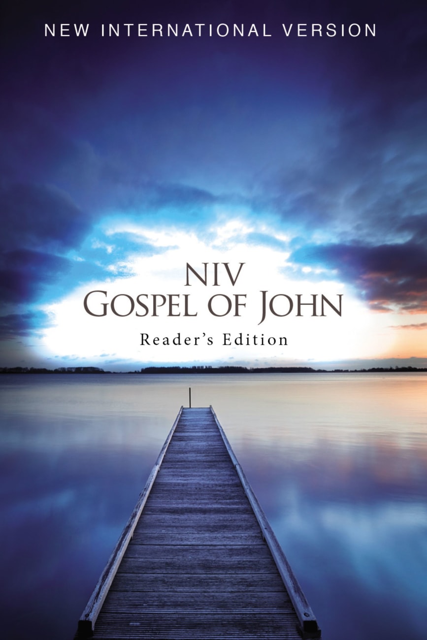 NIV Pocket Gospel of John Reader's Edition Blue Pier (Black Letter Edition) Paperback
