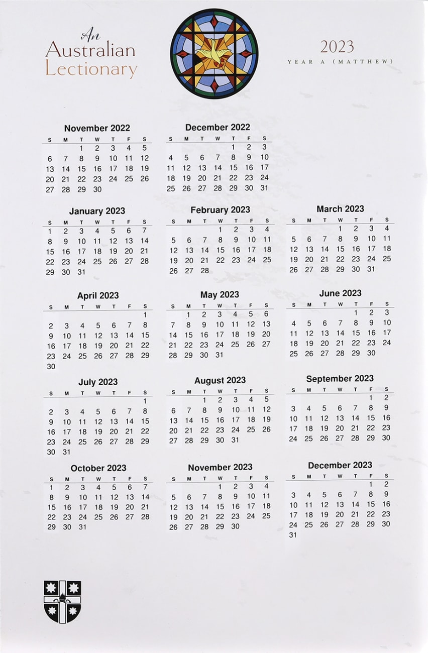 2023 Australian Lectionary Anglican Prayer Book For Australia Year A 