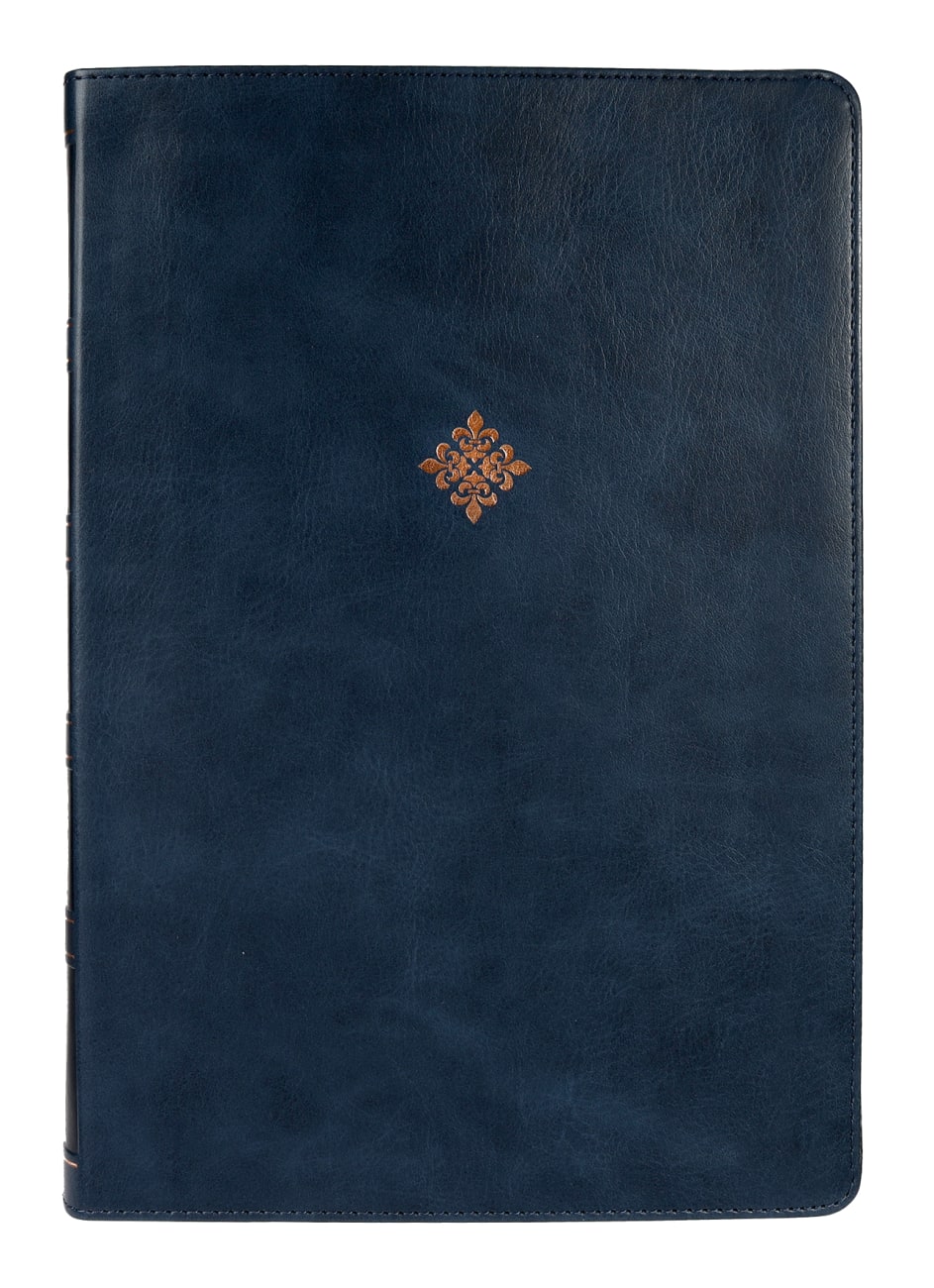 NKJV Reference Bible Super Giant Print Blue (Red Letter Edition) Premium Imitation Leather