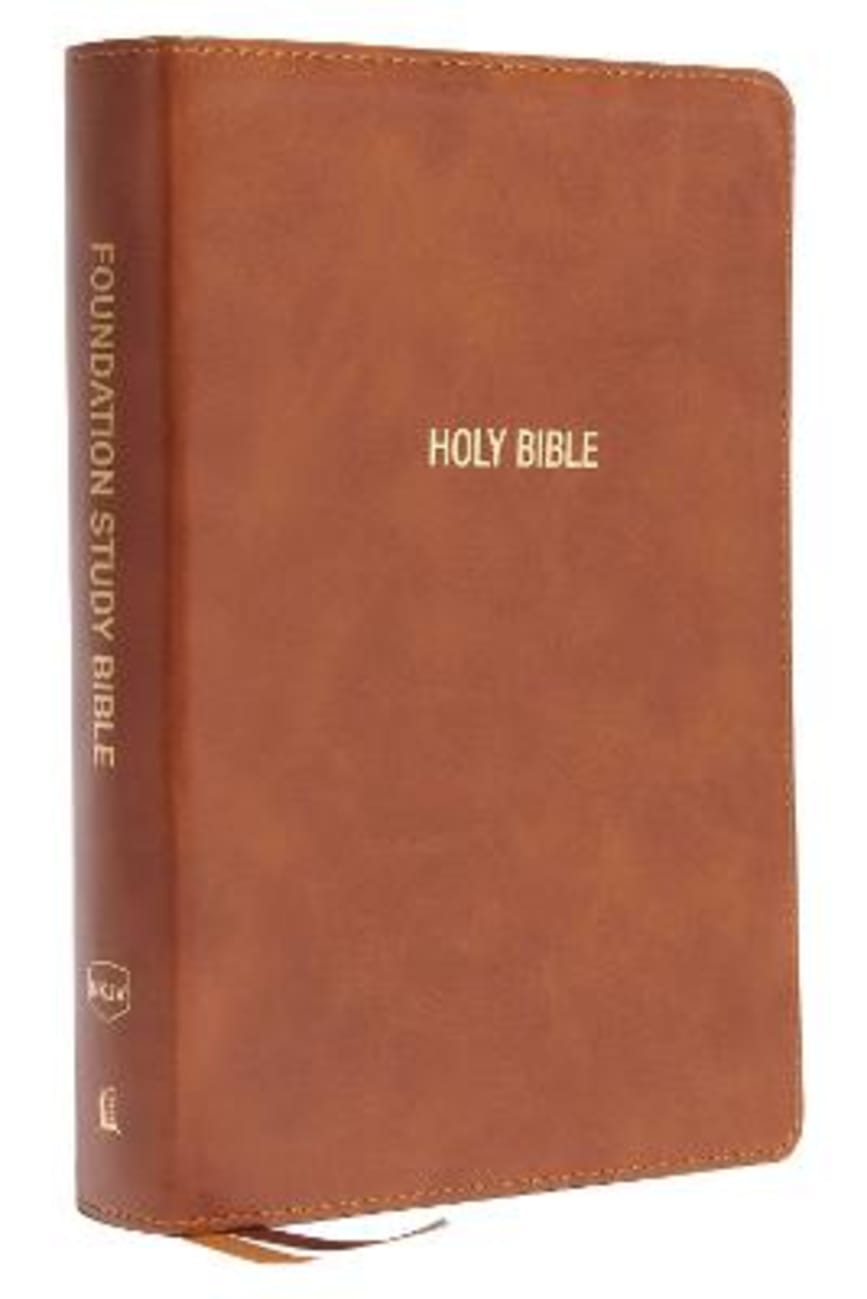 NKJV Foundation Study Bible Large Print Brown Thumb Indexed (Red Letter ...