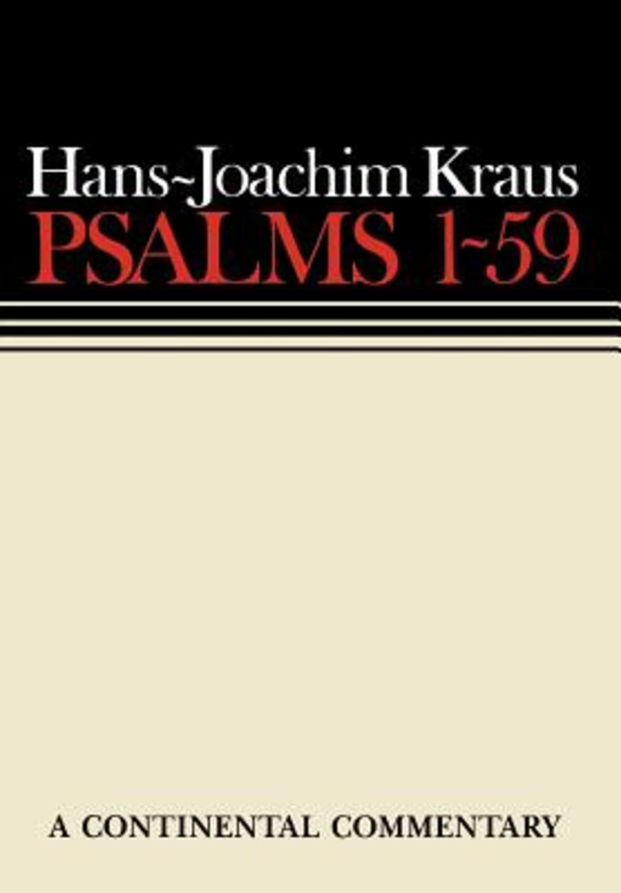 Psalms 01-59 (Continental Commentary Series) Hardback
