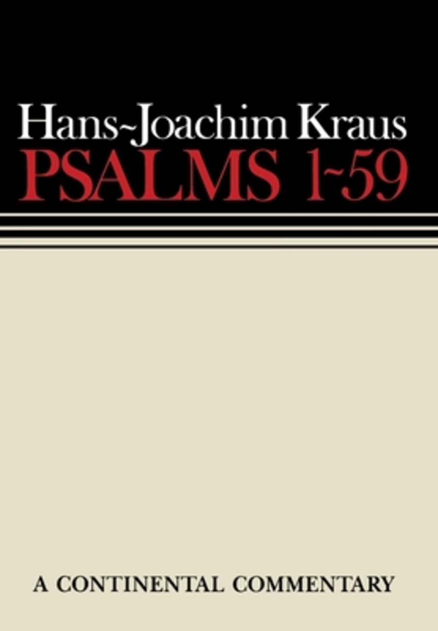 Psalms 01-59 (Continental Commentary Series) Hardback
