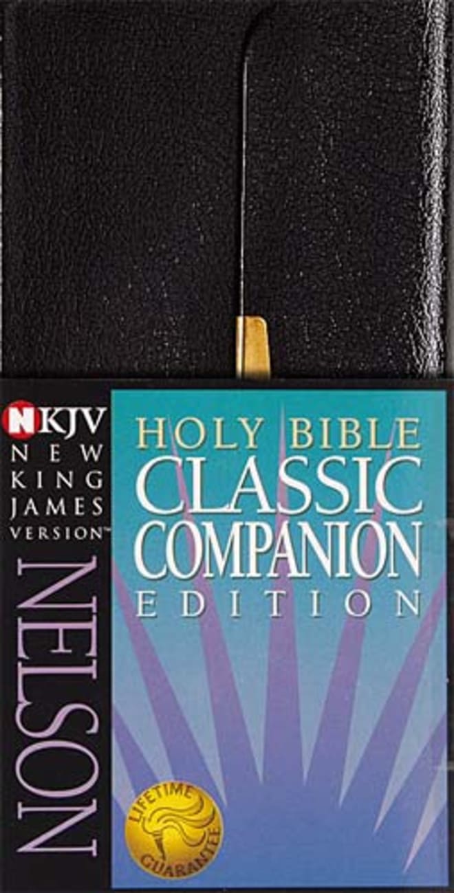 NKJV Checkbook Bible Snap Flap Black (Red Letter Edition) Bonded Leather