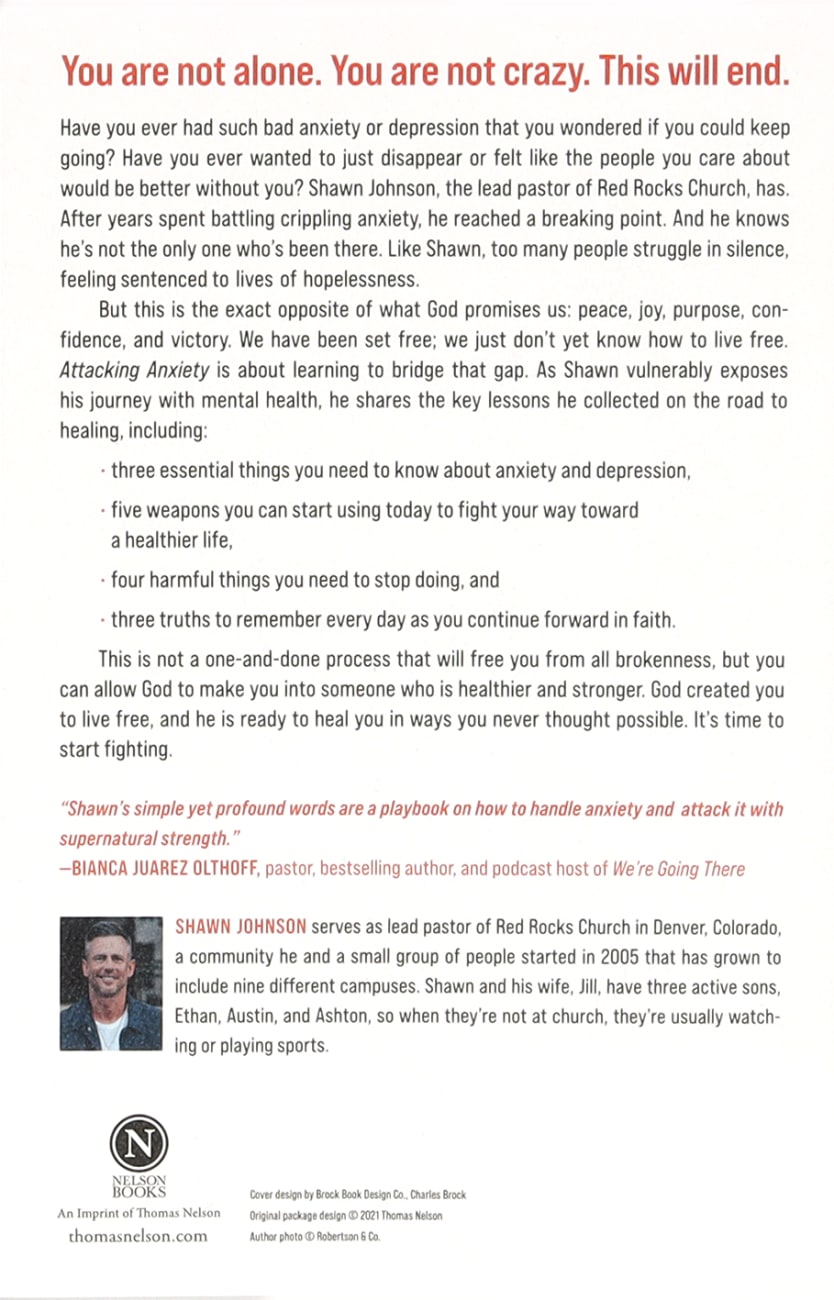 Attacking Anxiety by Shawn Johnson Koorong