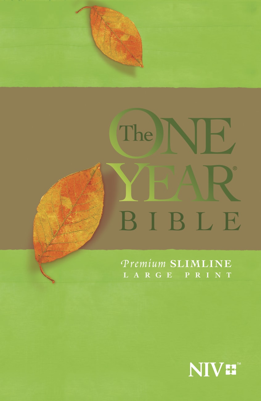 NIV One Year Bible Premium Slimline Large Print (Black Letter Edition) Paperback