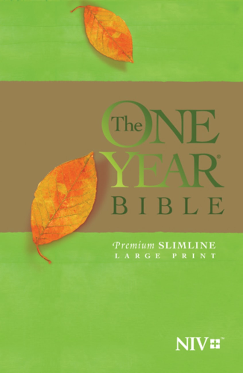 NIV One Year Bible Premium Slimline Large Print (Black Letter Edition) Paperback