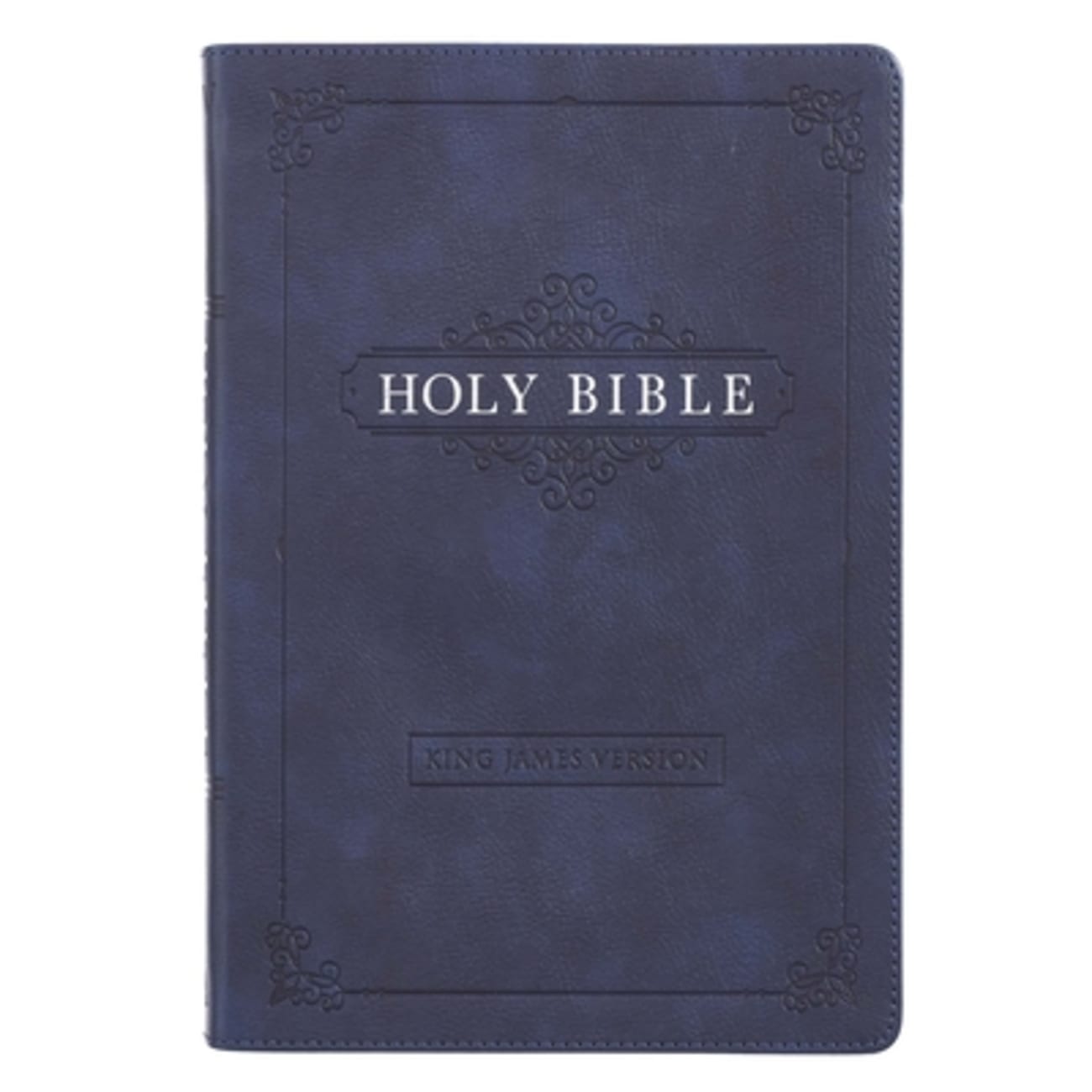 KJV Large Print Thinline Bible Indexed Navy (Red Letter Edition) Imitation Leather