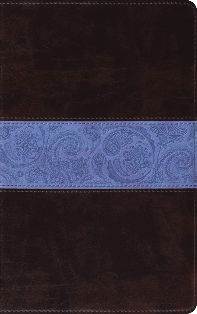 ESV Thinline Chocolate Blue Paisley Band (Red Letter Edition) Imitation Leather