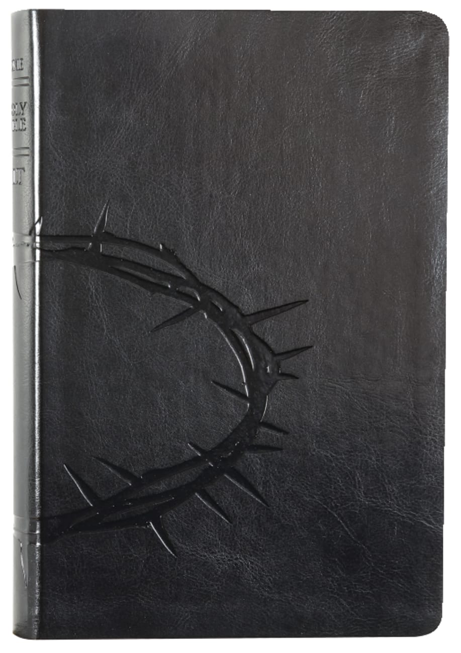 NLT Premium Value Large Print Slimline Bible Onyx Crown (Black Letter Edition) Imitation Leather