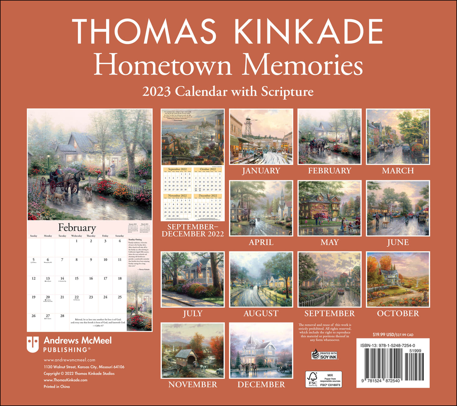2023 Thomas Kinkade Wall Calendar Koorong