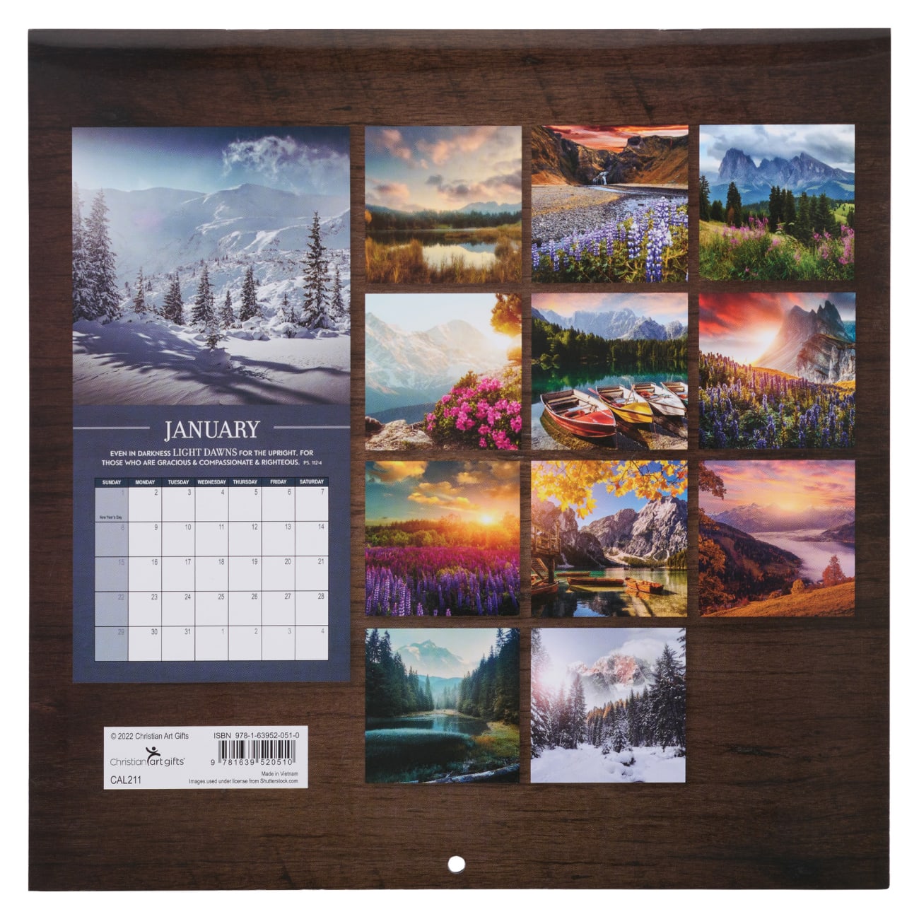 2023 12 Month Wall Calendar By Christian Art Koorong