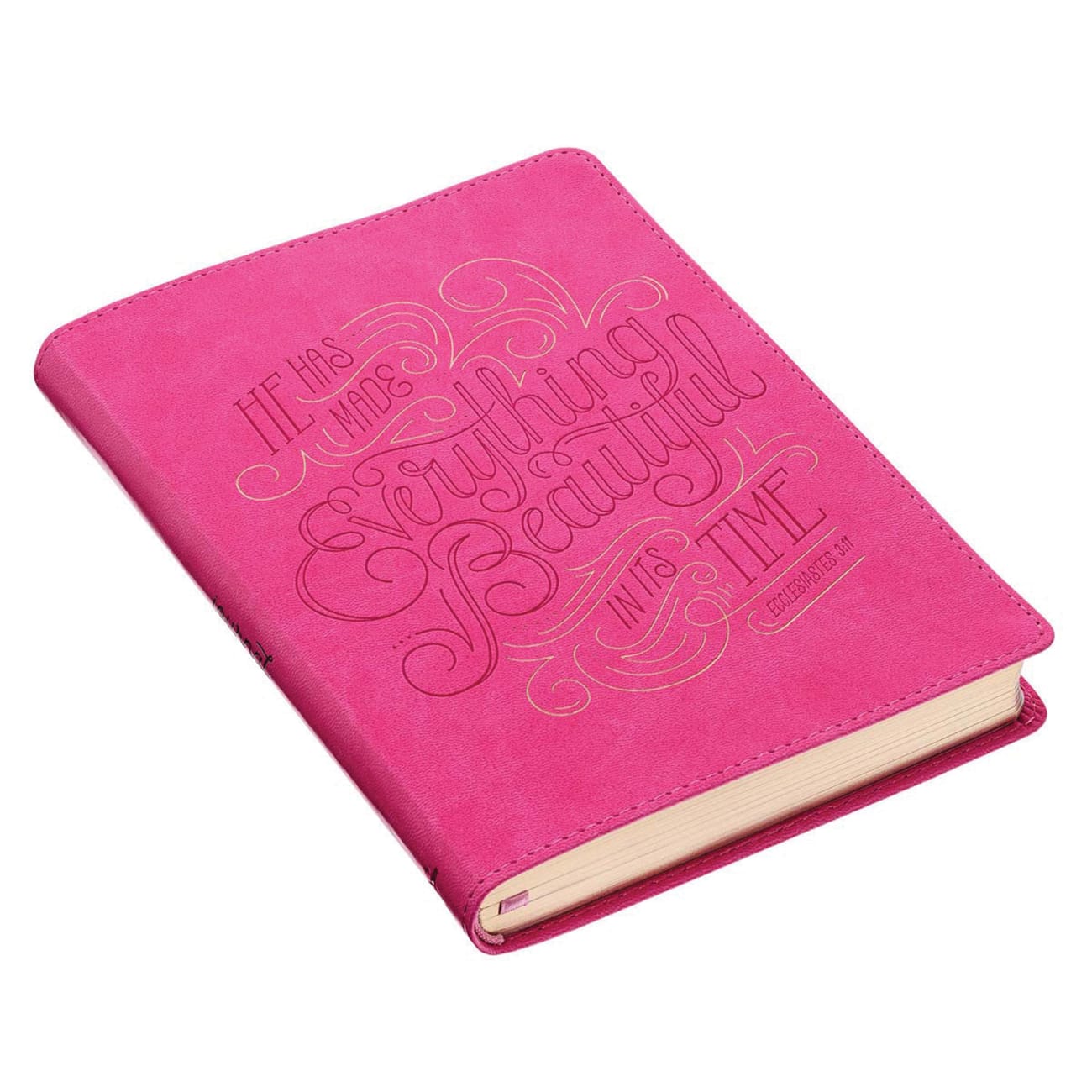 Journal: He Has Made Everything Beautiful Pink (Ecc. 3:11) Imitation Leather
