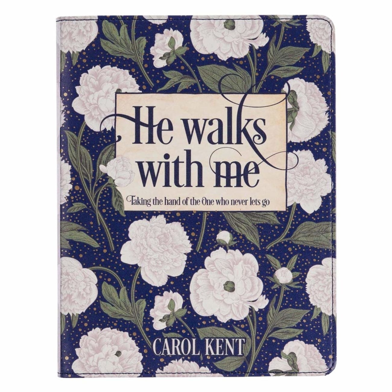 He Walks With Me, White Floral: 365 Daily Devotional Imitation Leather