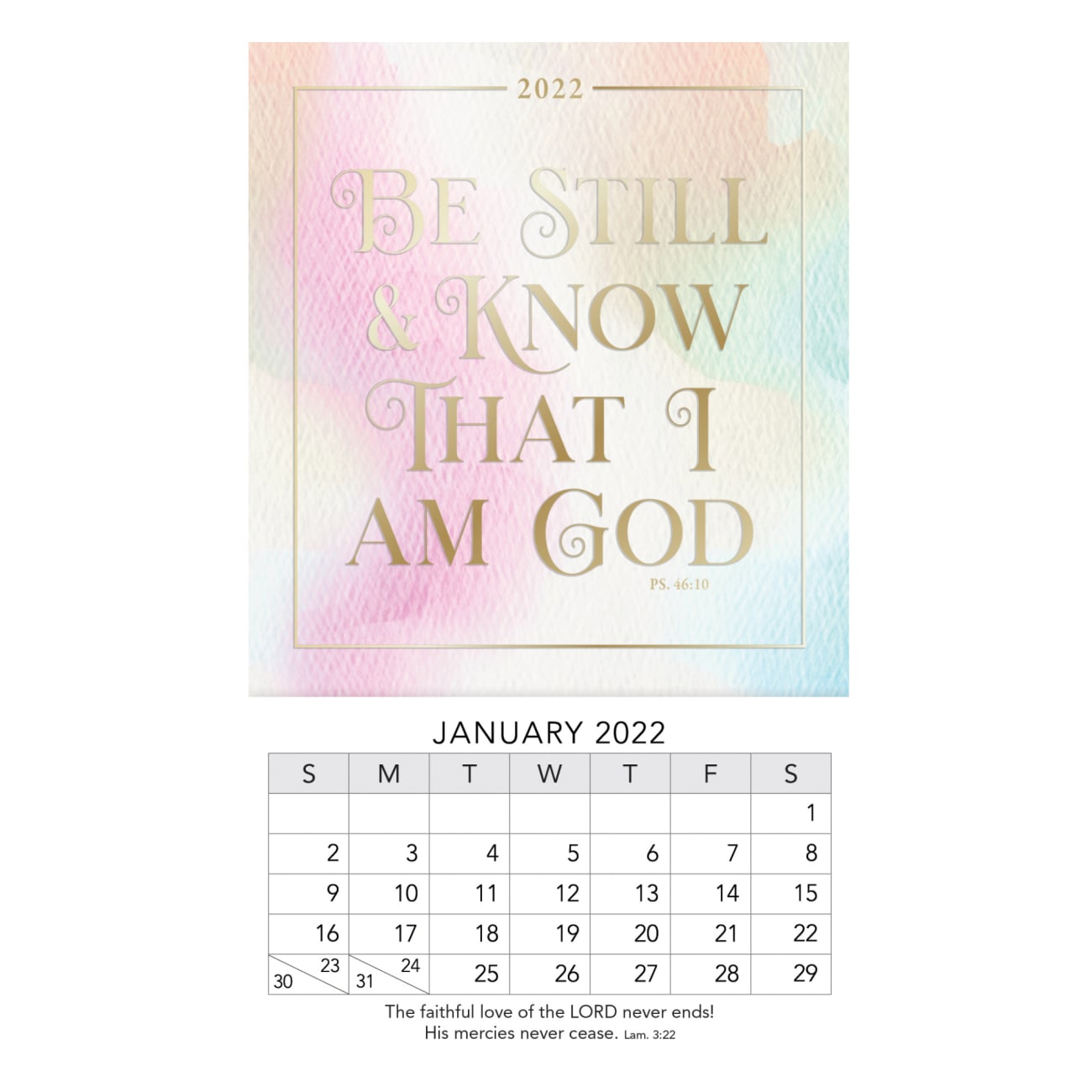 2022 Mini Magnetic Calendar: Be Still and Know That I Am God Calendar
