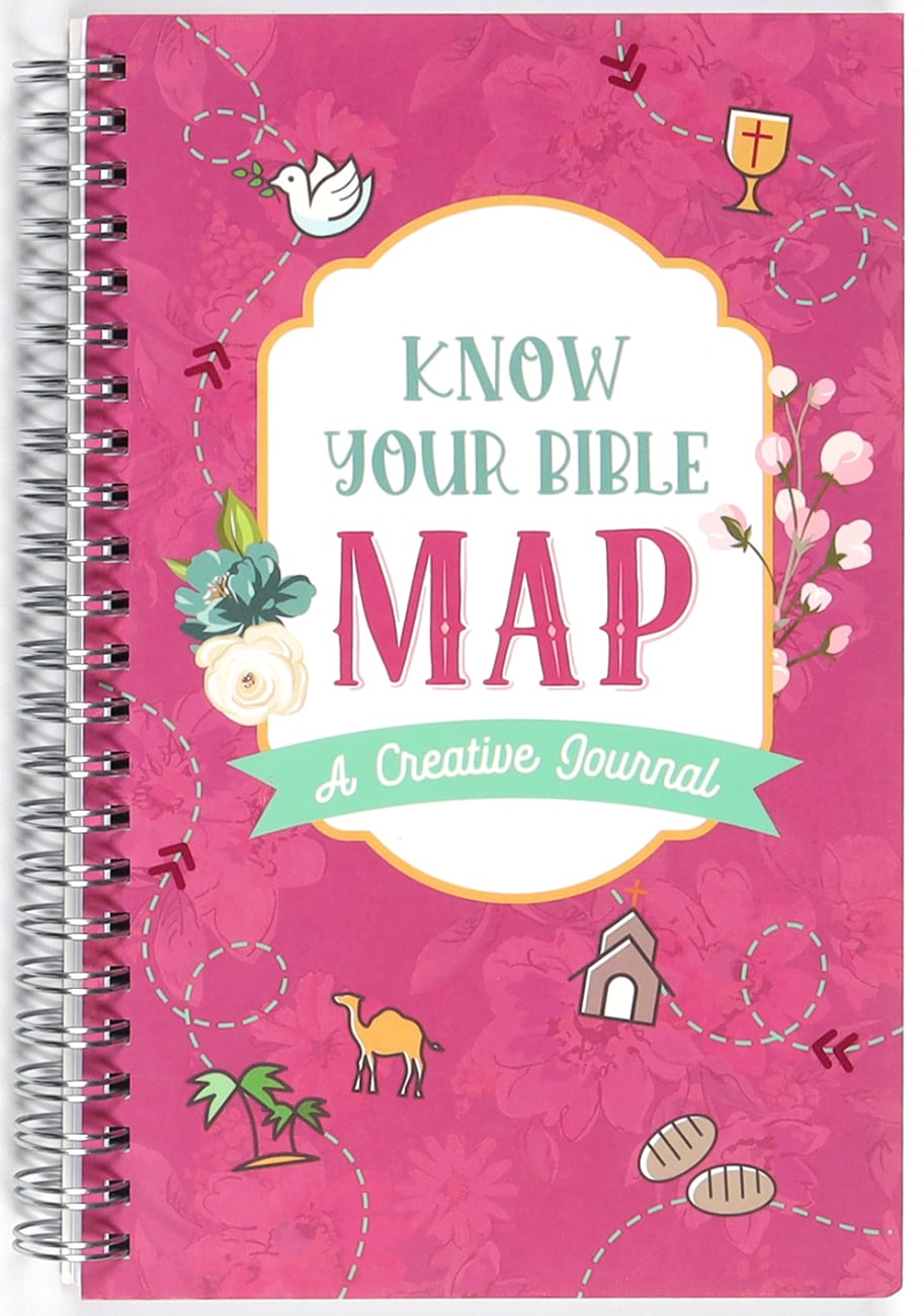 Journal: Know Your Bible Map: A Creative Journal (Pink) Spiral