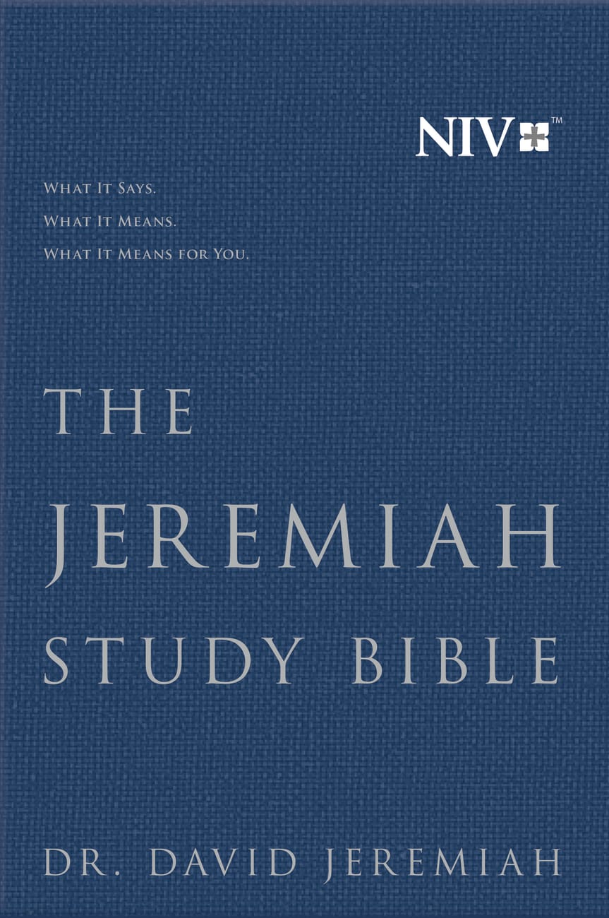 NIV Jeremiah Study Bible Navy Fabric over hardback