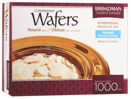 Communion Bread 1000 Wafers 1 1/8" Round Box