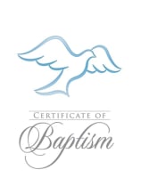 Certificate: Baptism With Envelope Blue Foil (Rom 6:3-4 KJV) (Pk 6) Pack/Kit
