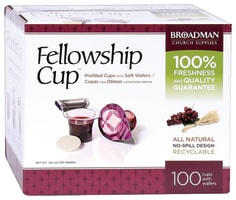Communion: Fellowship Cup, the Filled Cup and Wafer (Box Of 100) Box